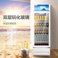 美的(Midea)冷藏柜320升 大容积立式冰柜商用 冰吧SC-320GM（白色）
