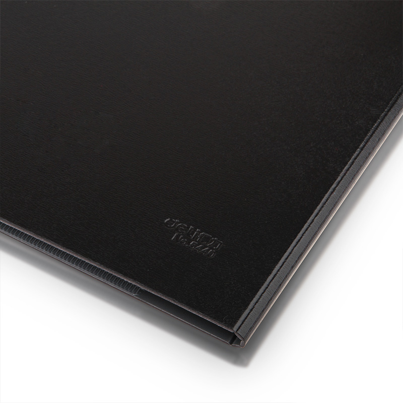 得力（deli）5440板夹时尚全新工艺高档加厚PP材质折页板夹A4单只装黑色