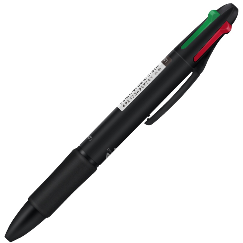 得力四色圆珠笔多颜色一笔多色油笔0.7按动式笔芯一支多彩合一彩色多功能黑红绿水笔 3339