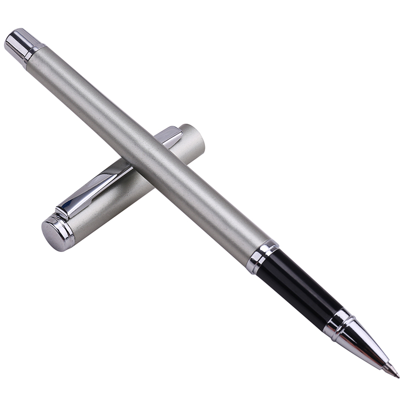 得力（deli） S82金属商务0.5中性笔签字笔碳素笔办公水笔 金属蓝S82_01