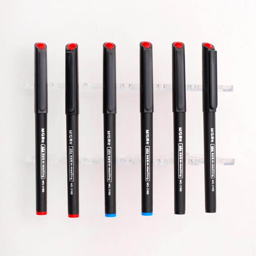 晨光（M&G）MG2180办公碳素纤维头中性笔签字笔水笔会议笔0.5mm 黑色 12支/盒