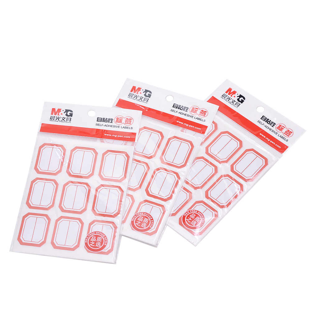 晨光（M&G）自粘性标签纸 YT-11 红 9枚X10张/包 30包装