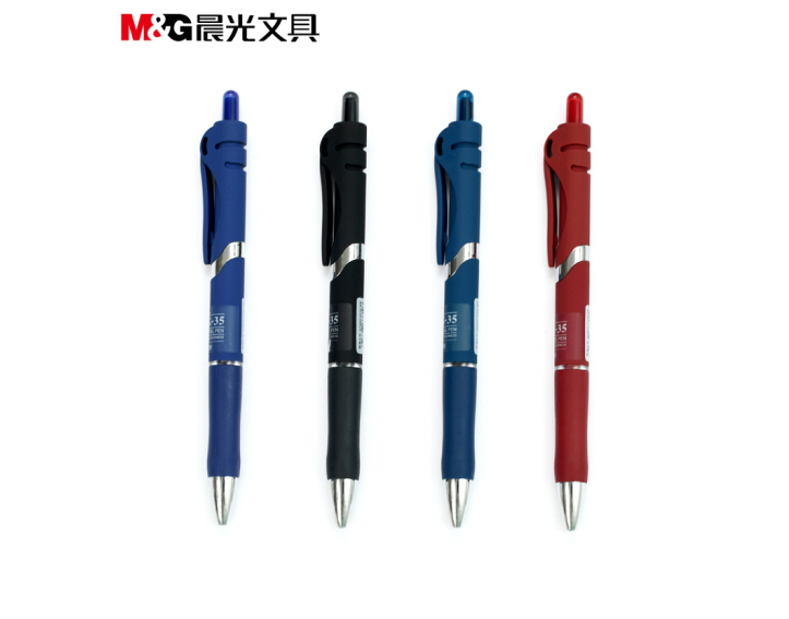 晨光（M&G）AGPK3507金品K35签字笔晨光按动中性笔0.5mm 红色