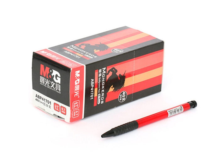 晨光（M&G）ABP41701文具圆珠笔商务办公原子笔油笔 ABP41701红色 40支/