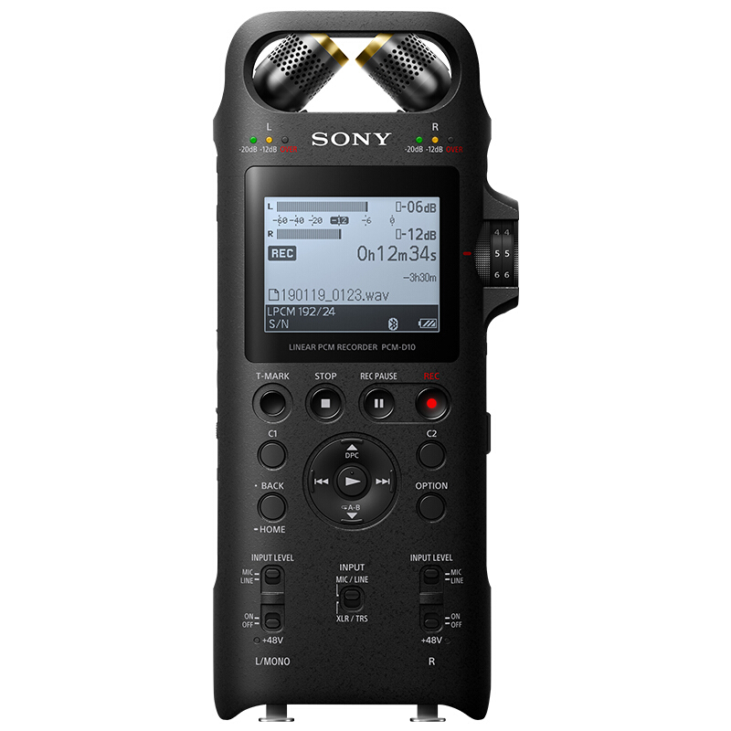 索尼（SONY） PCM-D10专业数码录音录音笔 高解析数字降噪 无损播放大直径三向双麦克风 黑色 16GB