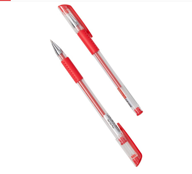 齐心（Comix）经济实用商务中性笔/水笔/0.5mm办公签字笔 12支/盒 红色 办公文具 GP306