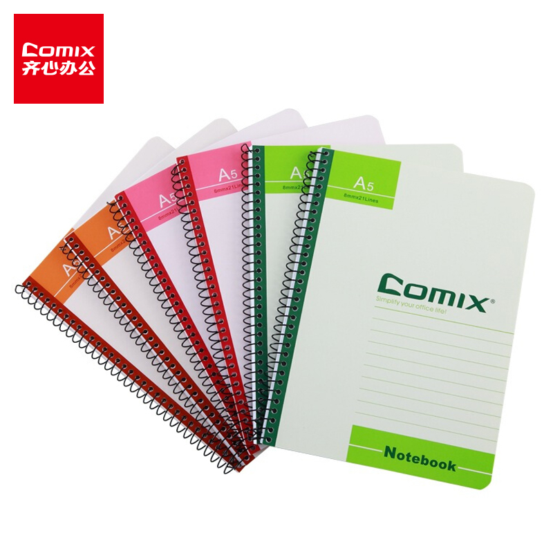 齐心（COMIX）A580张线圈软面抄笔记本子文具软抄本记事本 6本装 C4515