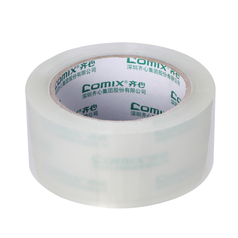 齐心(Comix)透明宽封箱胶带 打包胶布6卷装48mm100y（91.4米卷） JP48