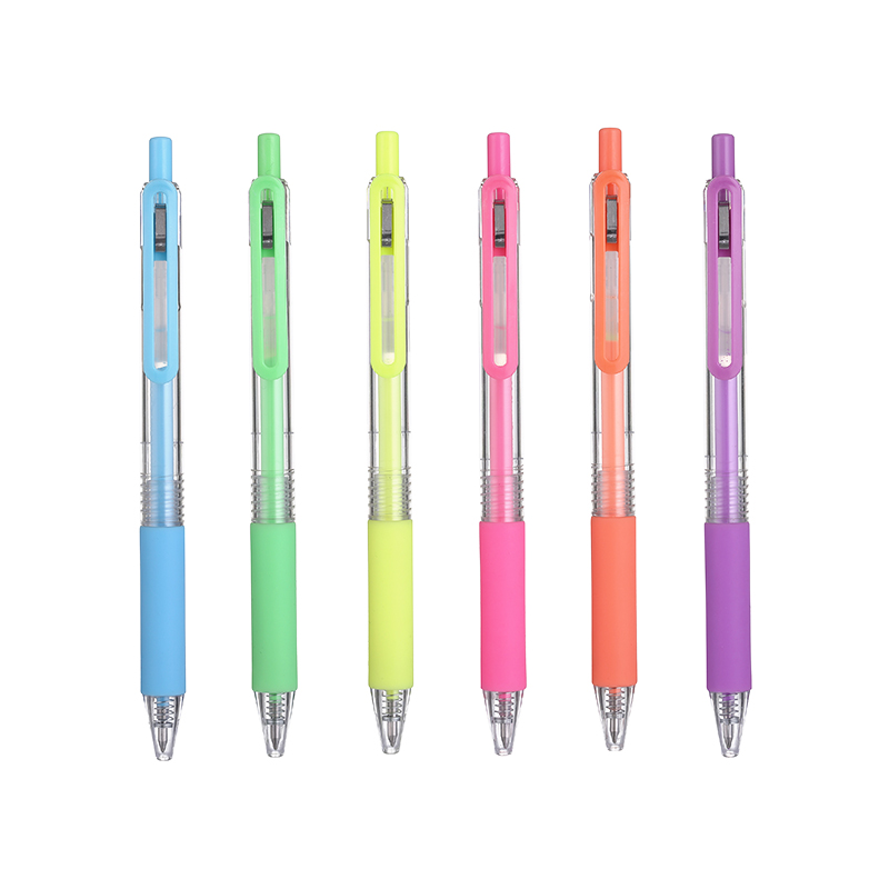 齐心（Comix）彩色按动中性笔签字笔水笔手账笔多色笔 6色_盒 GPP023A