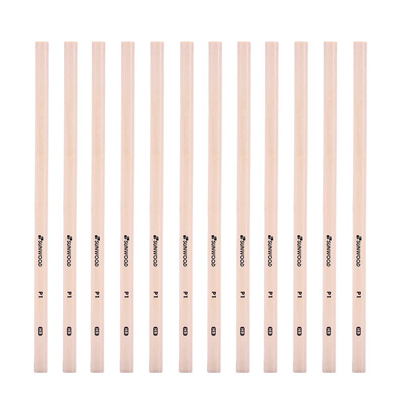 三木(SUNWOOD)效率王系列 12支装 HB原木盒装书写绘画铅笔 P1