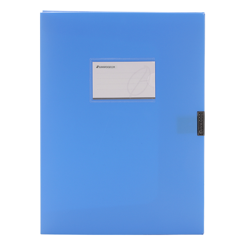 三木(SUNWOOD)效率王系列 35mA4粘扣档案盒文件盒资料盒办公文具 蓝色 P30-