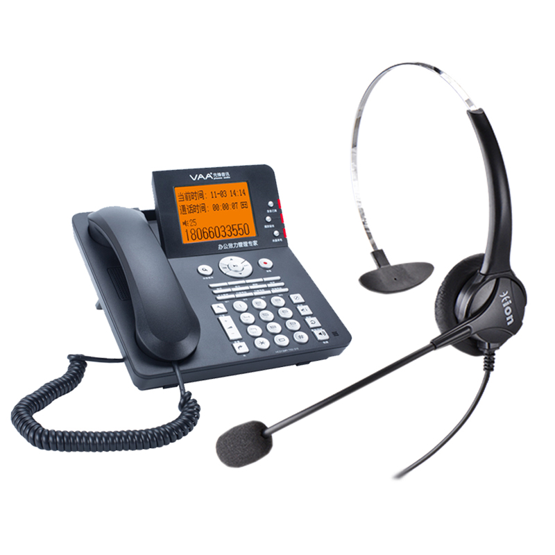 先锋（VAA） VAA-CPU610 录音电话机 + FOR600头戴式话务员电话耳麦呼叫