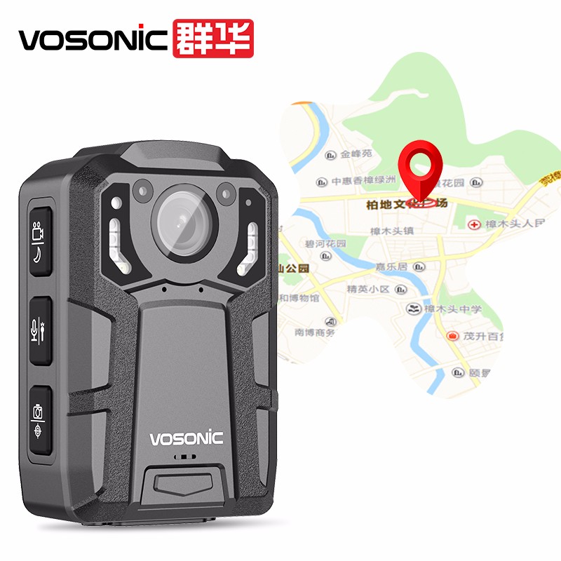 群华（VOSONIC）D10执法记录仪巡检追踪GPS定位录像机4800万像素1440P红外夜视 D10（64G版）13小时录像