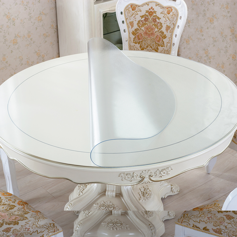 PVC圆形桌布防水防油防烫免洗透明软塑料玻璃餐桌桌垫台布水晶板2mm 2000*900mm
