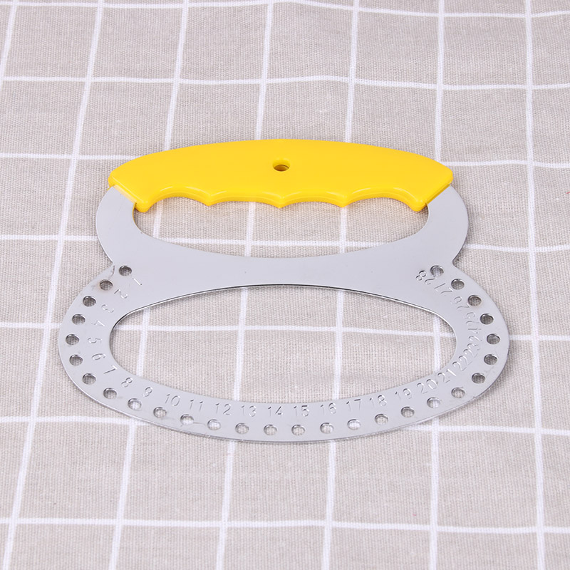 创意不锈钢金属钥匙盘钥匙圈 可标记收纳用品手提钥匙管理盘 28位 黄柄