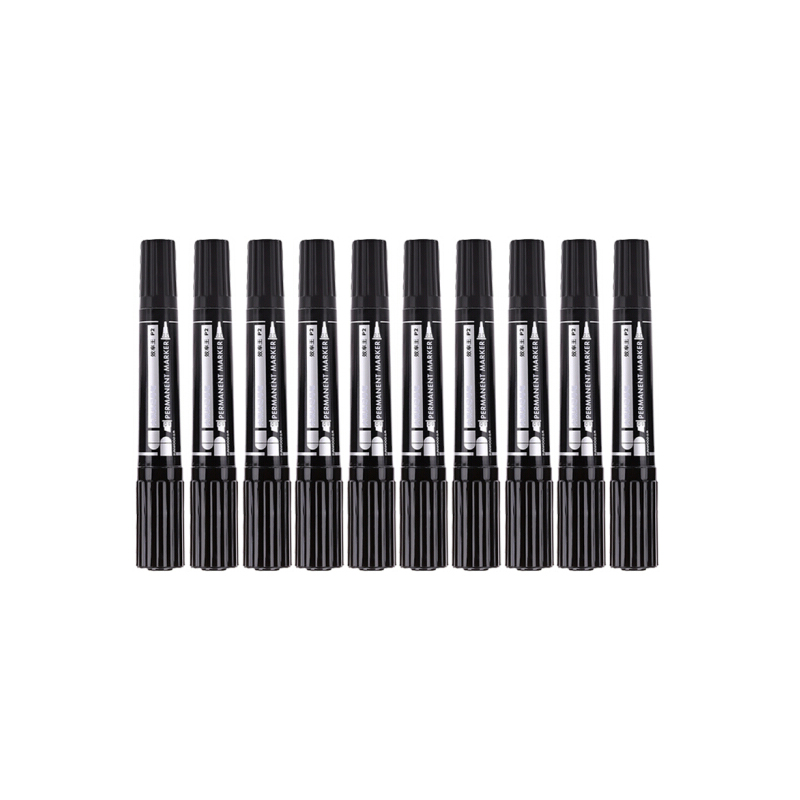 三木(SUNWOOD)效率王系列6盒 60支装黑色 大双头油性记号笔 物流绘画速干型记号笔