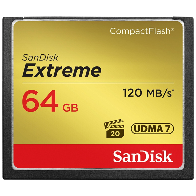 闪迪（SanDisk）64GB CF（CompactFlash）存储卡 中高端单反相机内存