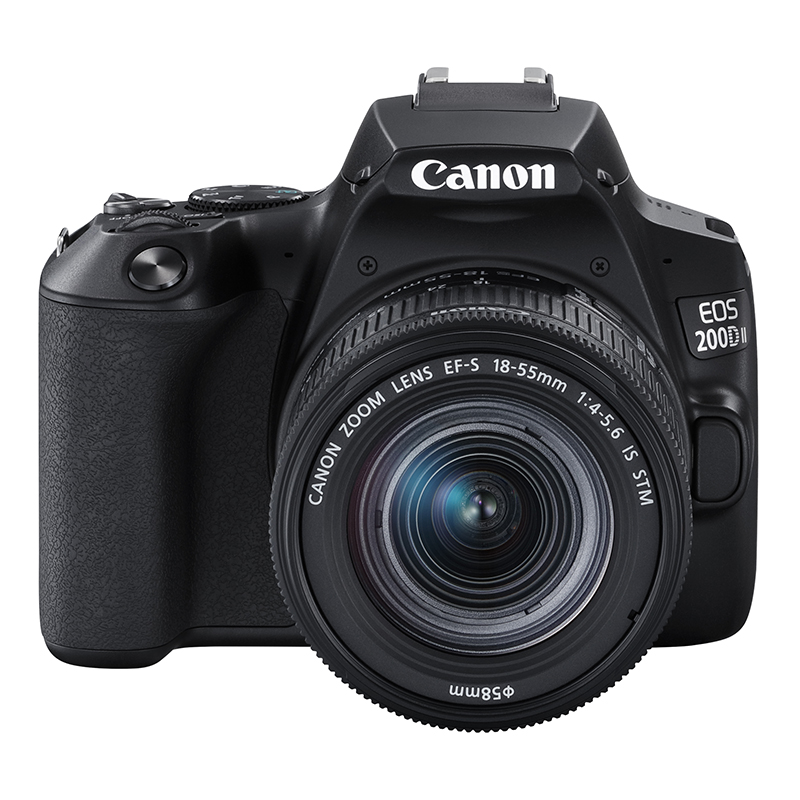 佳能（Canon）EOS 200D II 200D2 迷你单反相机 数码相机（EF-S18-55mm f/4-5.6 IS STM）黑色
