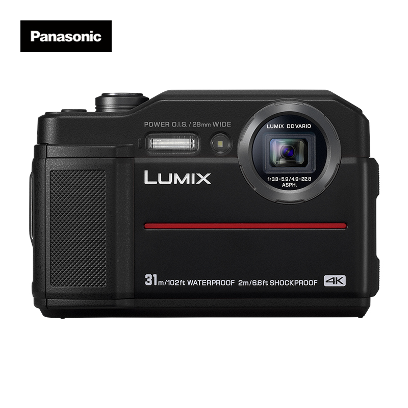 松下（Panasonic）TS7 黑色 防水运动相机/五防相机 防水、防尘、防震、防冻、防压、4K、WIFI智连