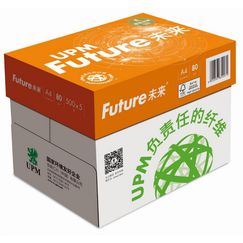 UPM 橙未来 80克 A4 复印纸 500张/包 5包/箱(纯白)