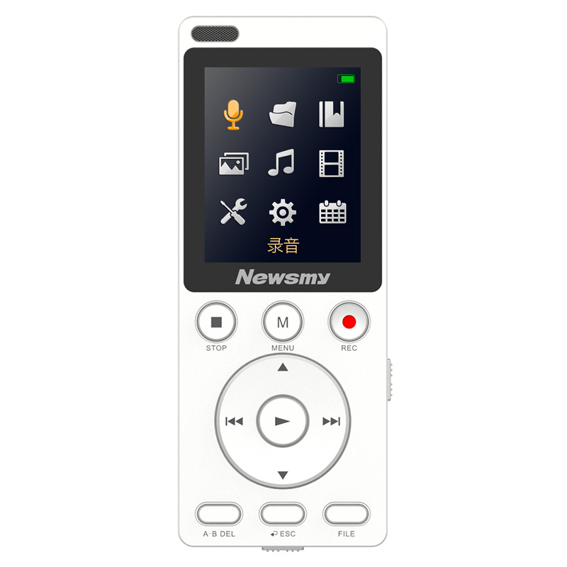 纽曼（Newsmy）录音笔 RV35 8G白色 时尚纤薄机身 优质录音 便携式学习型 1.