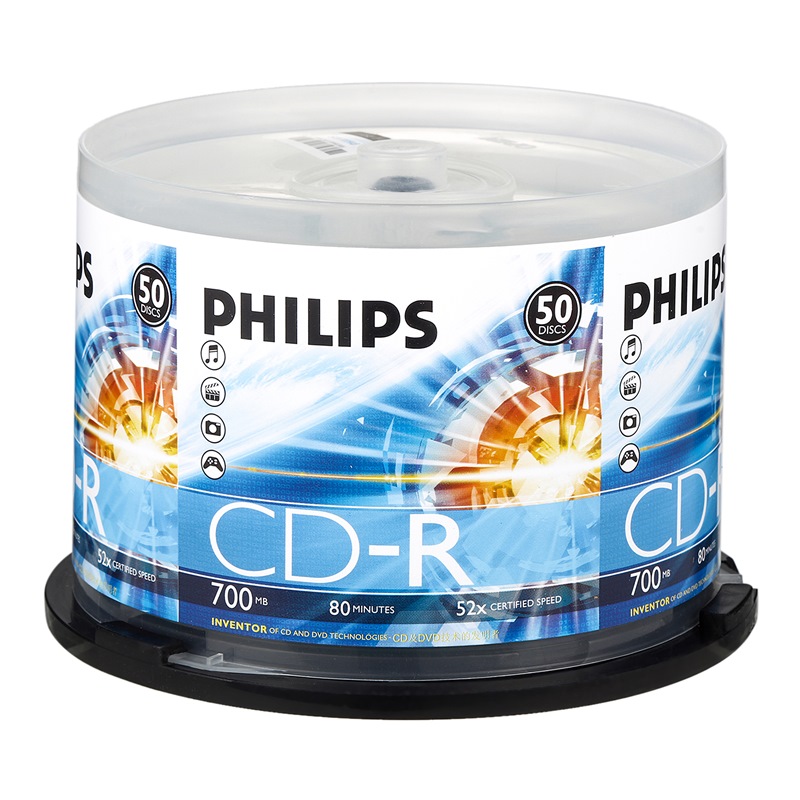 飞利浦（PHILIPS） CD-R 52速 700M 刻录盘 50片/桶