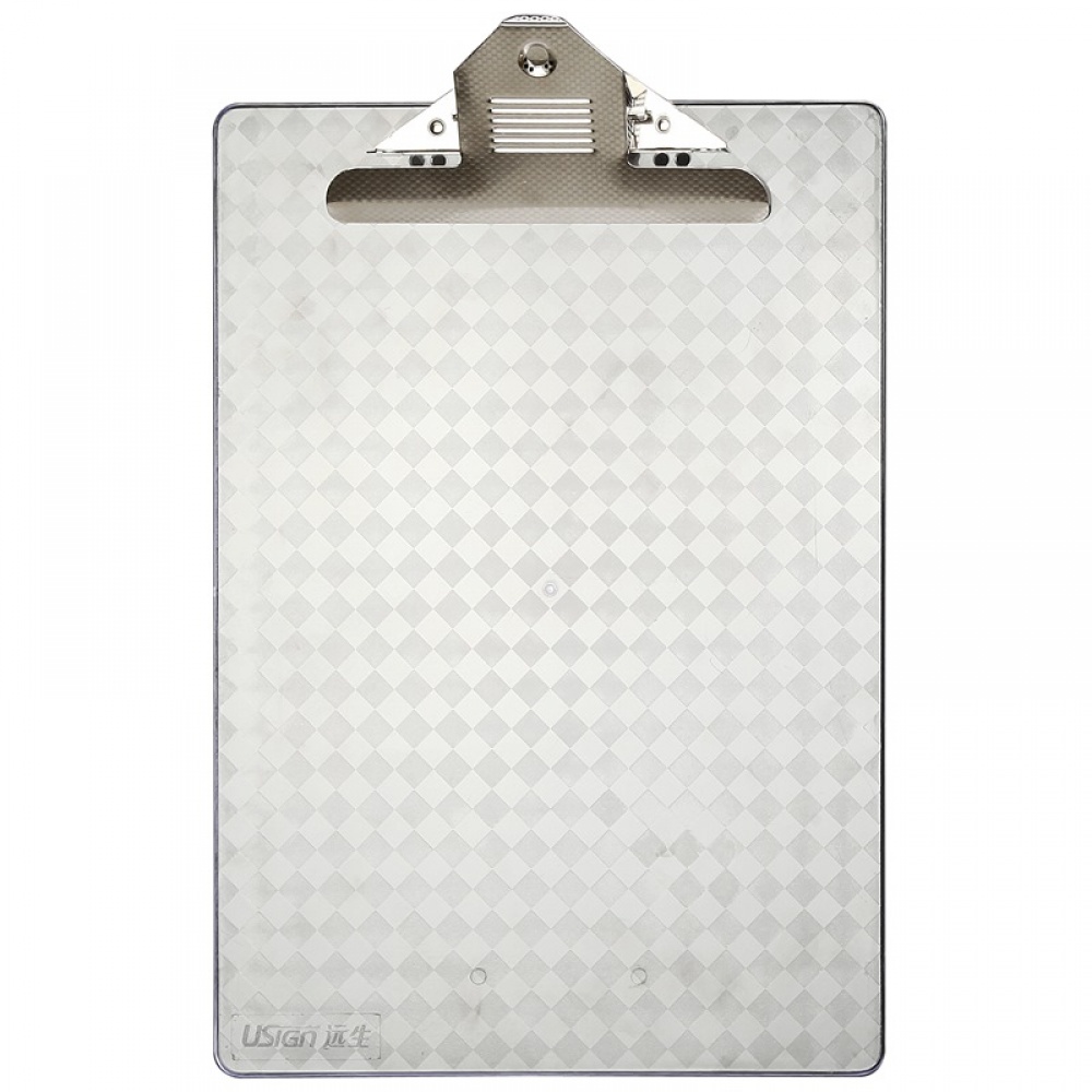 远生（USign） US-991A A4透明钻石纹板夹（蝴蝶夹） 白色透明