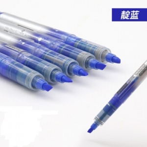 白雪（snowhite）靛蓝色 直液式荧光笔 糖果色套装彩色记号笔文具用品粗细线 PVP-
