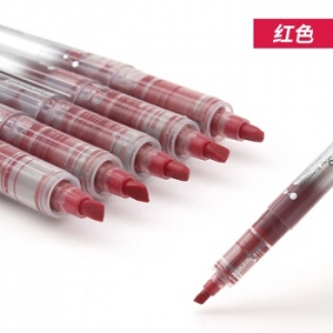 白雪（snowhite）红色 直液式荧光笔 糖果色套装彩色记号笔文具用品粗细线 PVP-626 