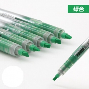 白雪（snowhite）绿色 直液式荧光笔 糖果色套装彩色记号笔文具用品粗细线 PVP-626 
