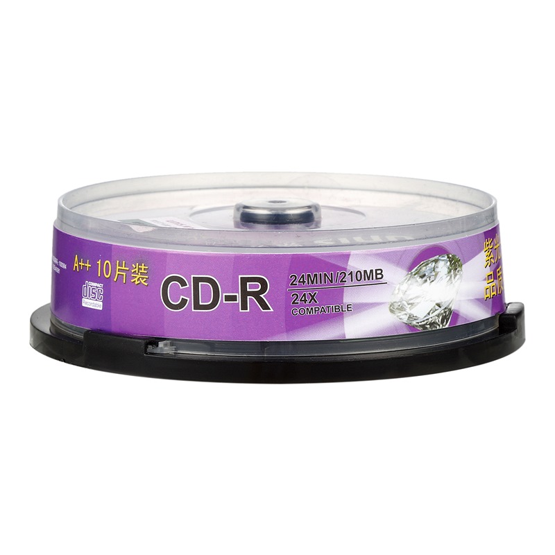 紫光（UNIS）CDR光盘 钻石系列 8CM(3寸)小盘 24速 刻录盘 210M 桶装1