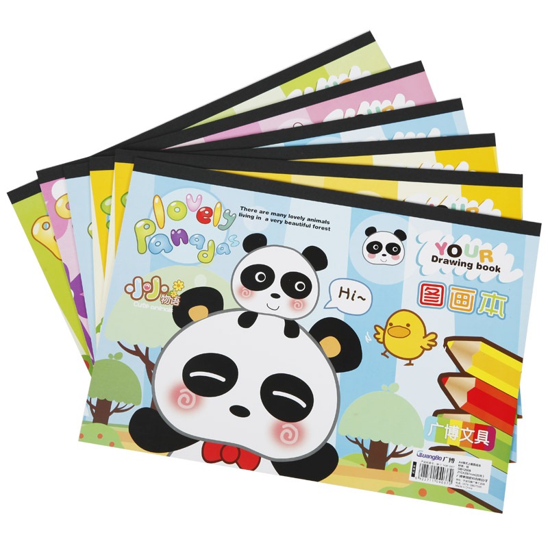 广博(GuangBo)16K空白图画本 幼儿园绘画板 10本装颜色随机GB16008