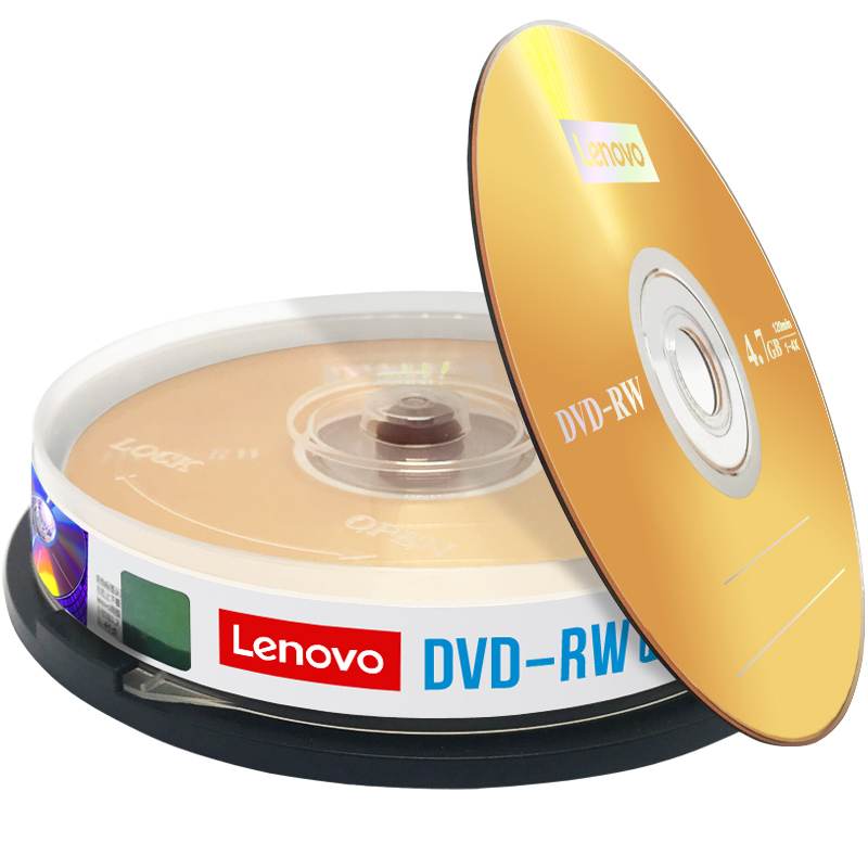 联想（Lenovo）DVD-RW 空白光盘/刻录盘 1-4速4.7GB 档案系列 桶装10