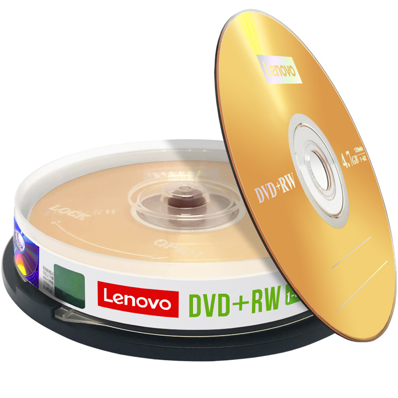 联想（Lenovo）DVD+RW 空白光盘/刻录盘 1-4速4.7GB 档案系列 桶装10
