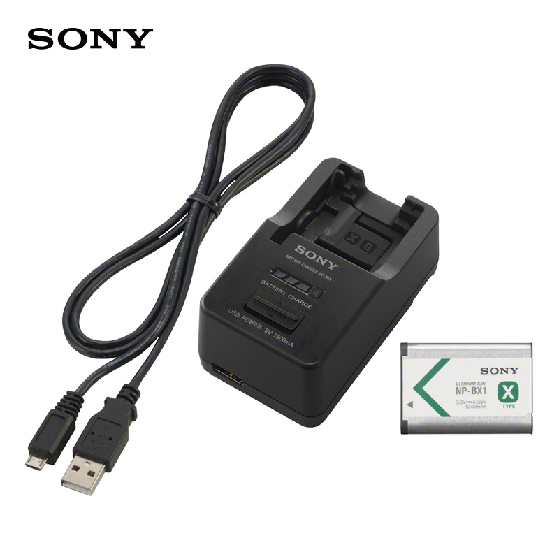 索尼（SONY）ACC-TRBX 电池充电器套装（含可重复充电电池BX1&电池充电器BC-