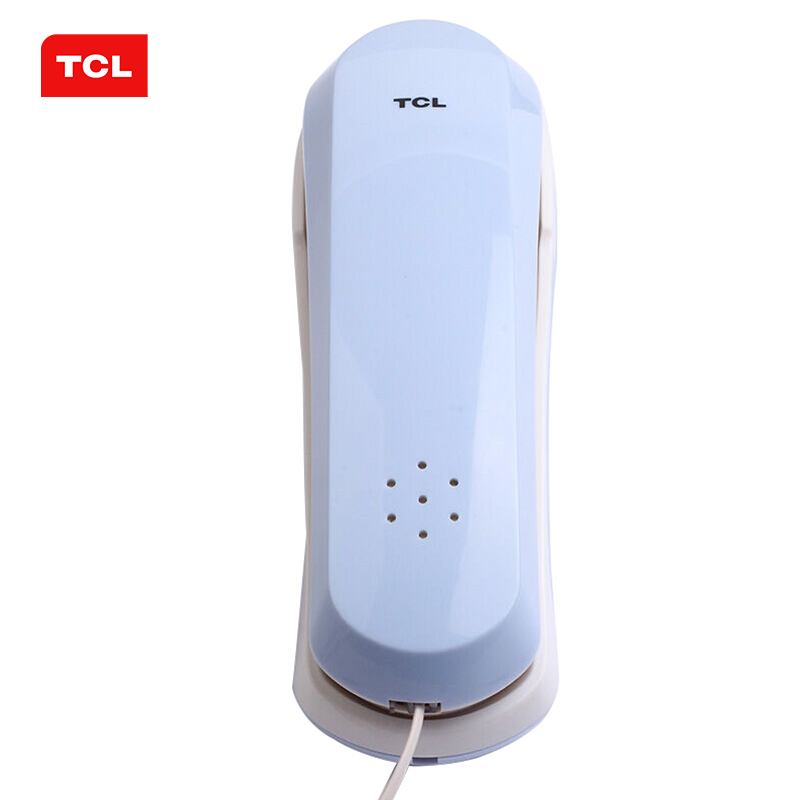 TCL 电话机座机 固定电话 办公家用 小挂机 面包机 壁挂电话 HA868(9A)(冰蓝