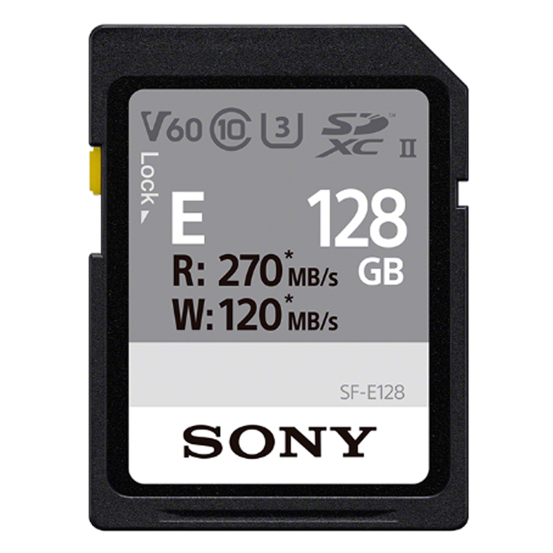 索尼 SONY SF-E128 SD卡 128G 高速读取270MB UHS-II 相机存