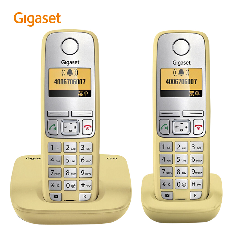 集怡嘉(Gigaset)无绳电话机 无线座机 子母机  中文 屏幕背光 原西门子C510套