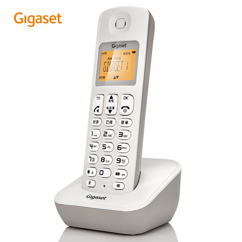 Gigaset原西门子数字无绳电话机 无线座机 子母机 办公家用固话 屏幕背光 中文显示 