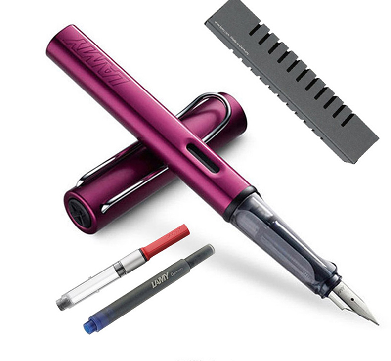 凌美（LAMY）钢笔签字笔墨水笔Al-Star恒星系列 商务办公文具礼品笔 紫红色 EF笔