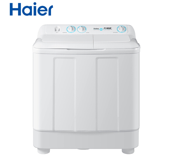 海尔（Haier）10公斤大容量半自动双缸洗衣机 洗大件更轻松 瀑布水流高效洁净 XPB1