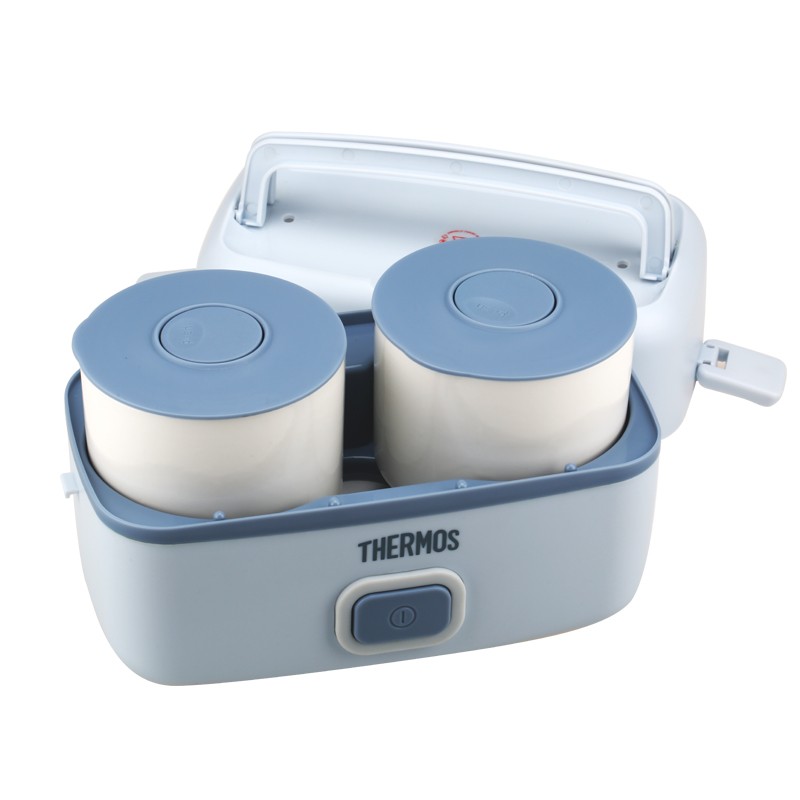 膳魔师（THERMOS）EHA-4102A电热饭盒电炖盅便携饭盒可加热饭盒 蓝色