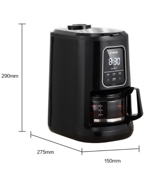 东菱（Donlim） DL-KF1061全自动咖啡机 豆粉两用 浓度可选 办公室咖啡壶