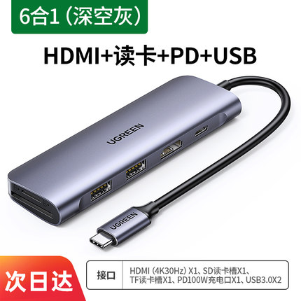 绿联USB2.0转3口HUB+百兆网卡30297（单位：个）