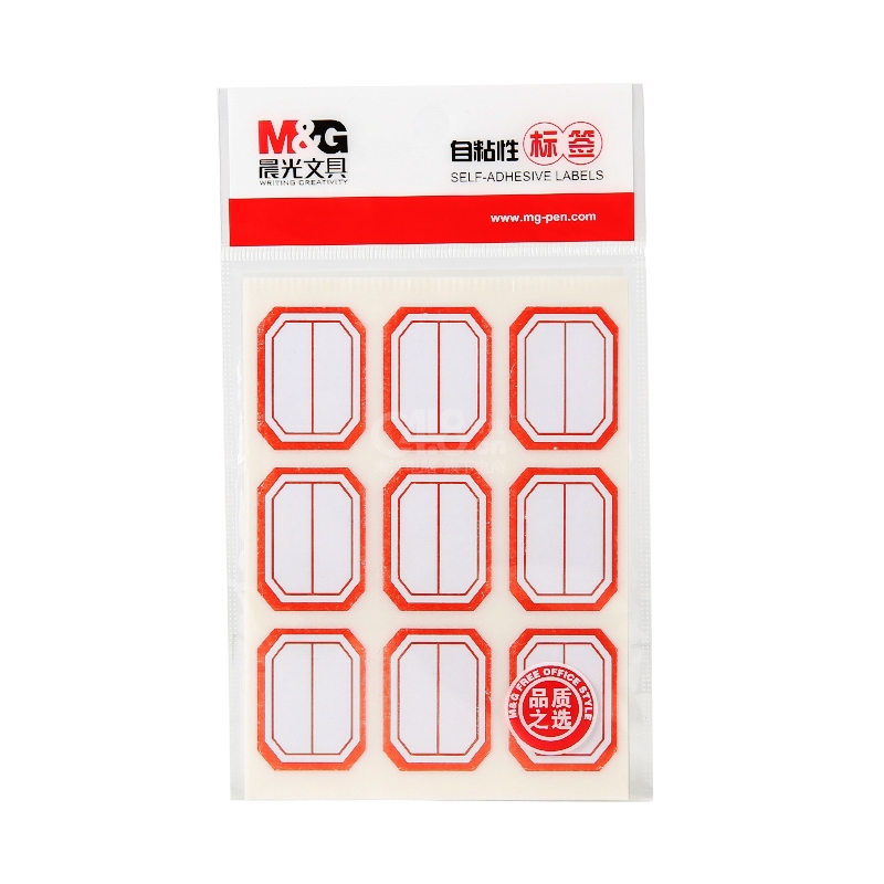 晨光(M&G) 9枚X10 自粘性 标签贴 标贴 红 YT-11 （单位：张）