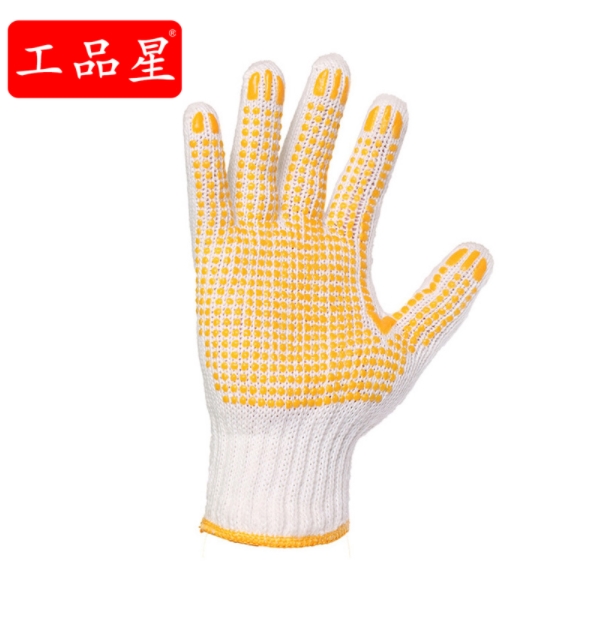 工品星 GPX-ST劳保手套加厚耐磨 涂胶手套防滑点胶棉线手套工地工作手套 DL-1 12