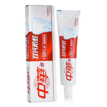 中华 清新薄荷牙膏 多效亮白 保护牙龈 清新口气 90g双钙防蛀（单位：支）