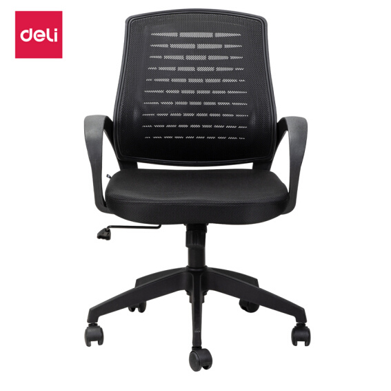 得力 deli 简约舒适办公椅 特色椅背 人体工学电脑椅 职员网布椅子 4901（单位：把