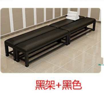 凳子 长条凳子 长1200×宽350×高450 软包双层 黑架+黑色（单位：个）