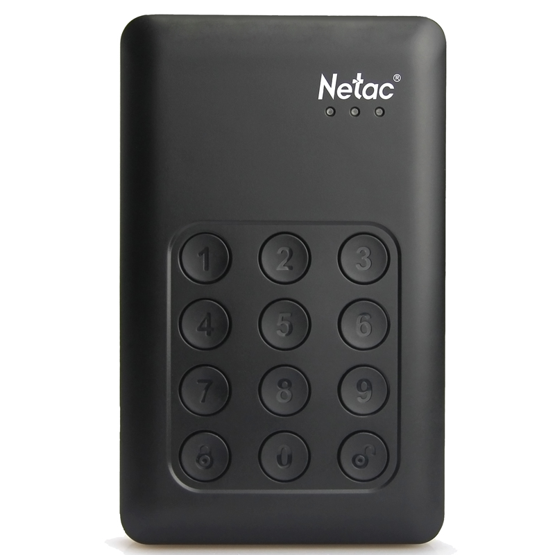 朗科（Netac）1TB 移动硬盘 K390安全系列 USB3.0 2.5英寸 黑色